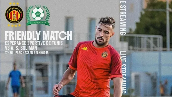 Esperance Sportive de Tunis invites you to follow today's match against Avenir Sportif de Soliman, kicking off at 5:30 PM.